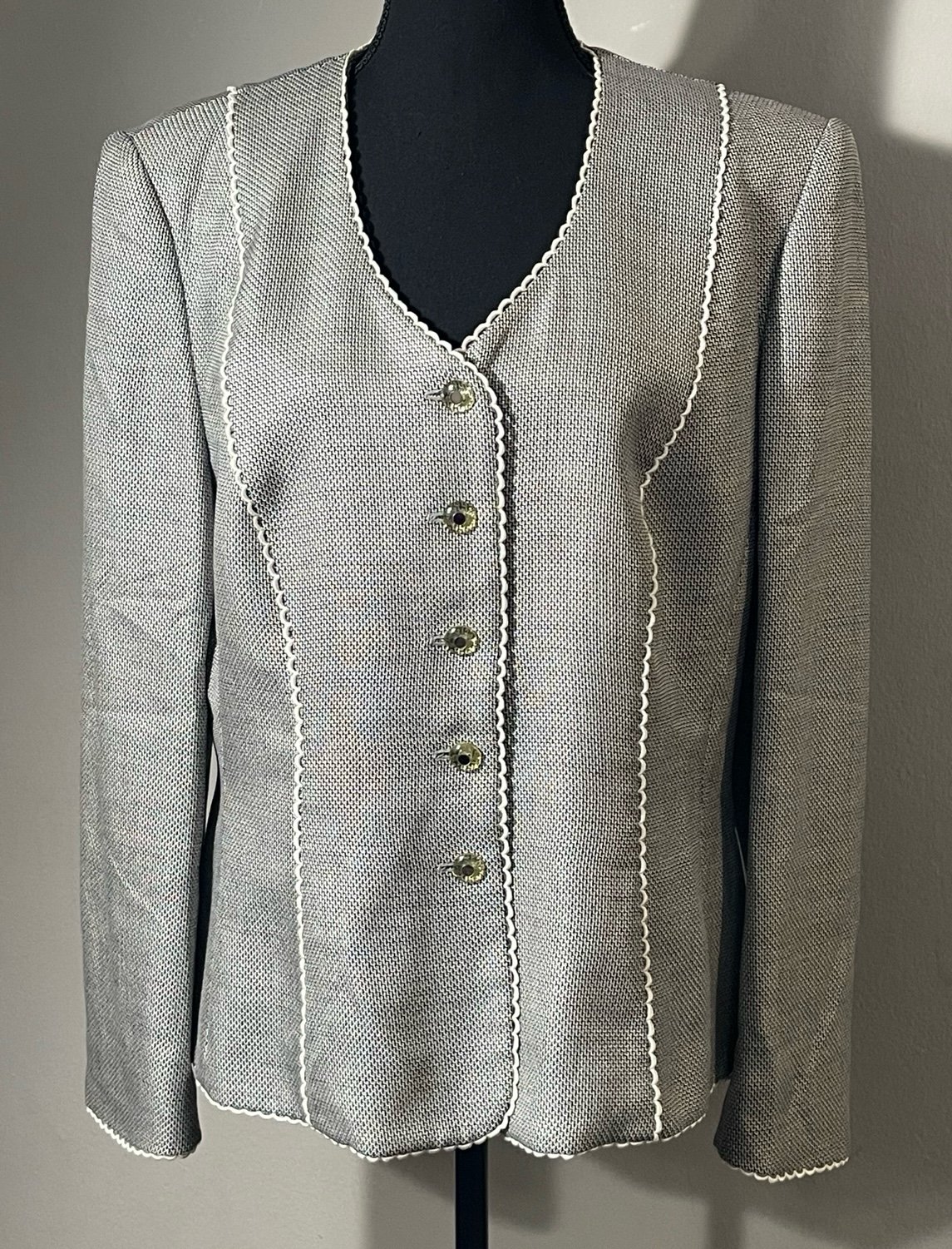 Escada MARGARETHA LEY Collarless Jacket Blazer (see Pic For Size)
