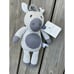 Living Textiles Knitted Baby Plush Stuffed Animal Lovey Zac Zebra w/Rattle New