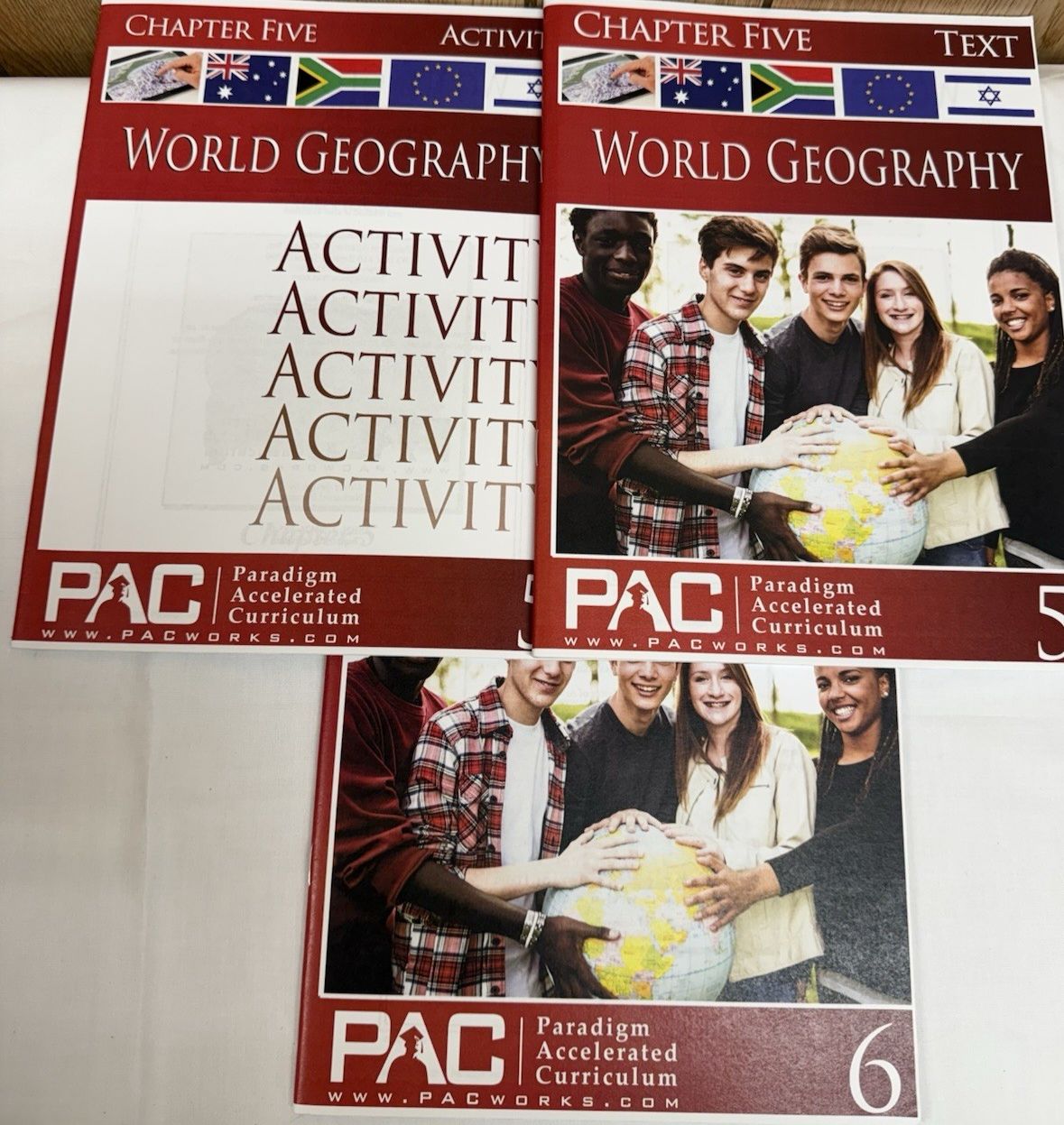 PAC Homeschool Curriculum World Geography 5 & 6 book lot (Free Shipping)
