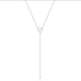 The Gotta Have it Delicate Lariat necklace with cubic zirconia in 925 silver