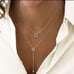 The Gotta Have it Delicate Lariat necklace with cubic zirconia in 925 silver