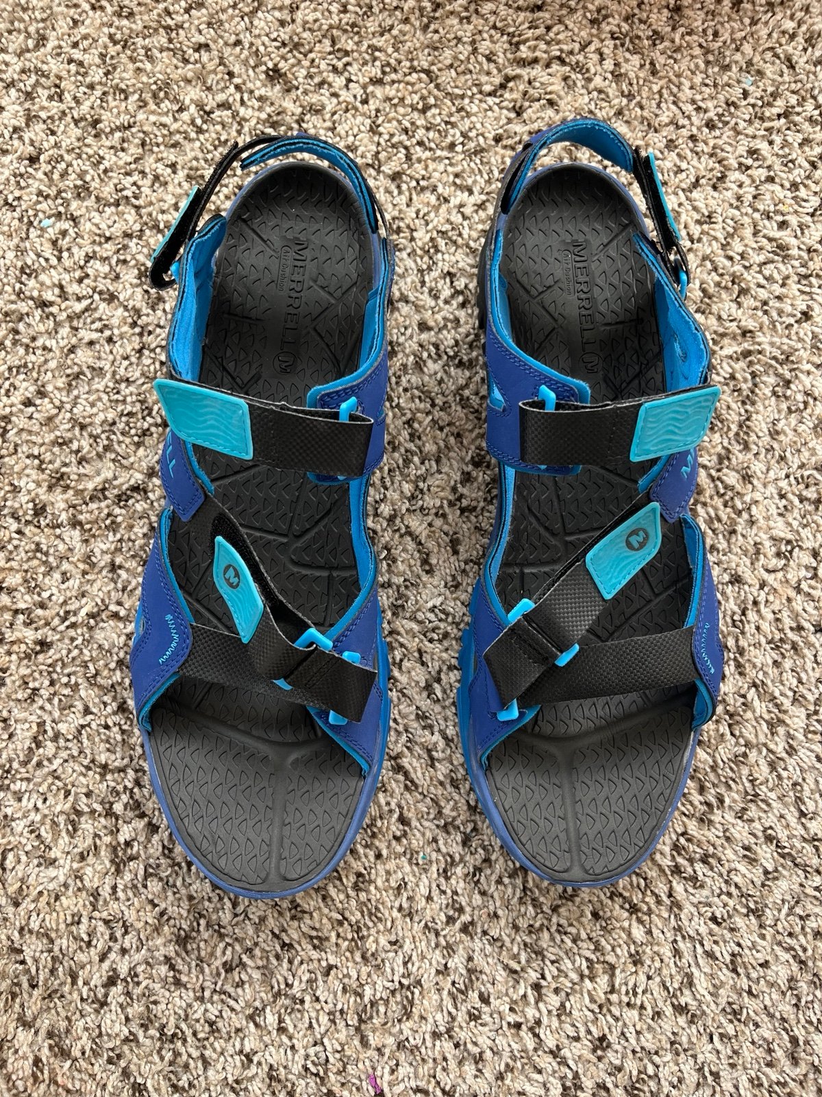 Merrell Men’s Blue/black Strap Sandals Size 15
