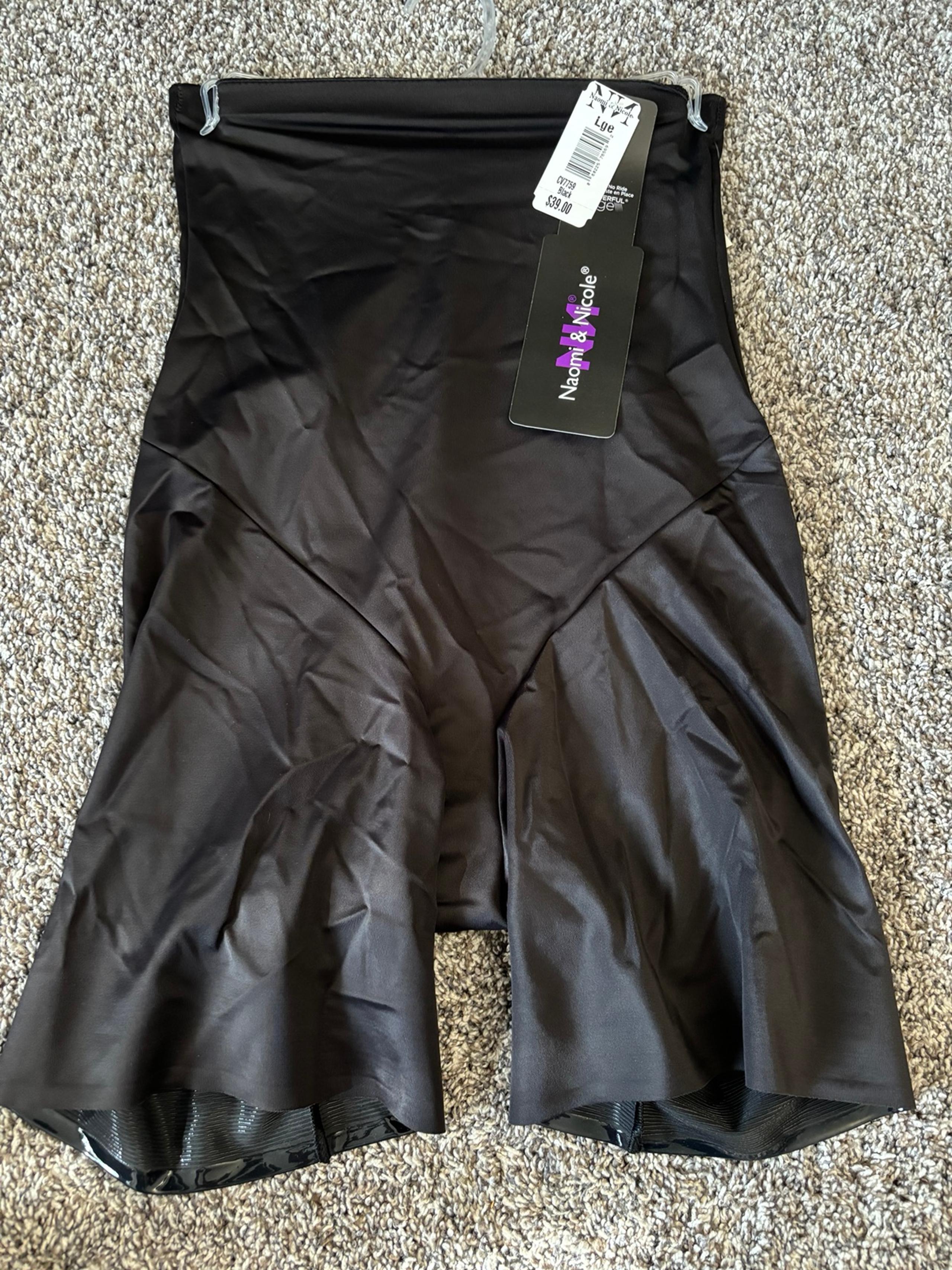 Naomi & Nicole Shapewear short high waist black Sz large