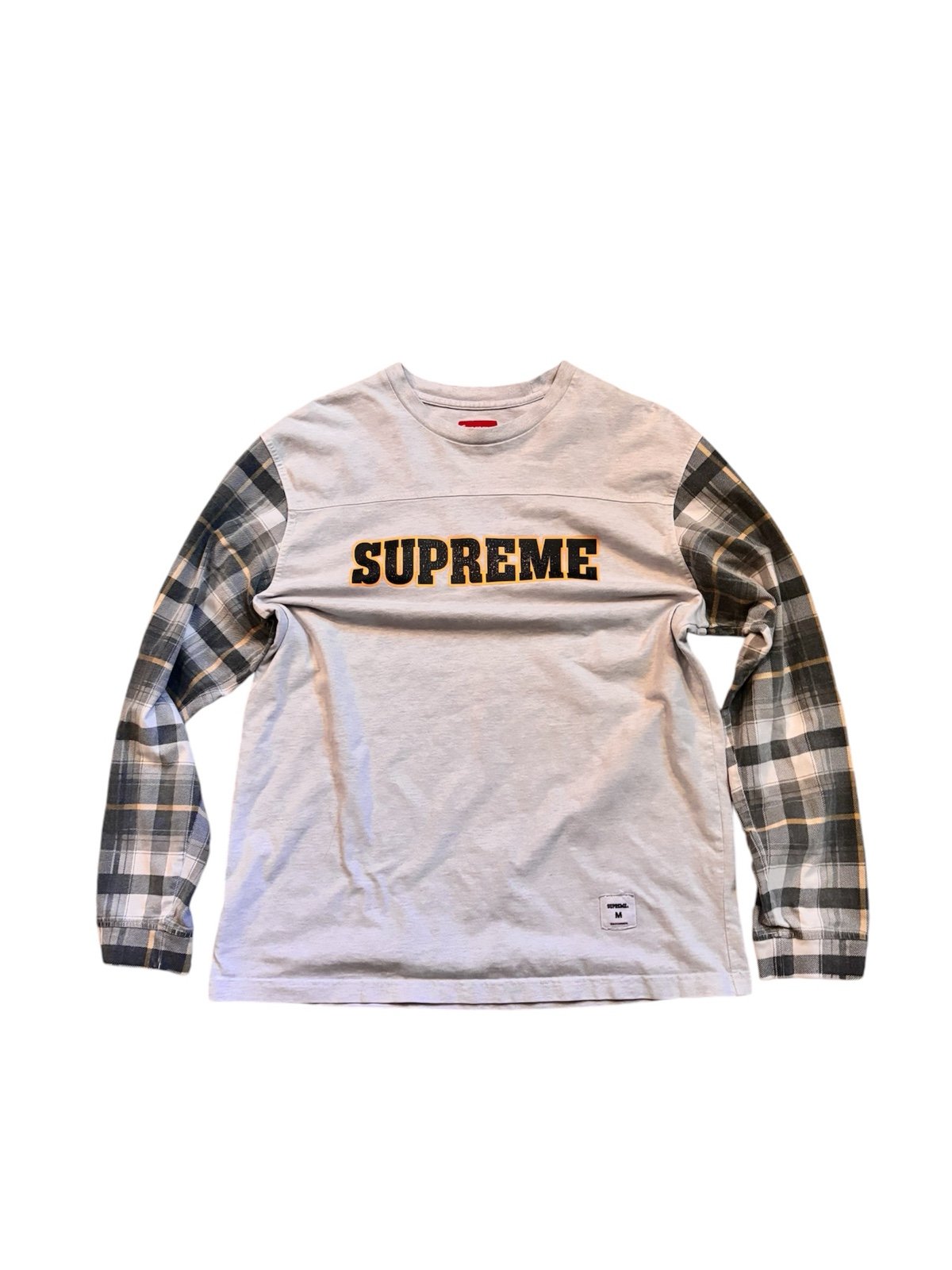 Tシャツ・カットソー Supreme Plaid Sleeve L/S Top LONG SLEEVE TEE FW 21 WEEK 3 Supreme Plaid Sleeve L S Top (FW21) - $88
