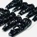 JEWELS -BLACK - LONG Ballerina - Medium Press on Nails