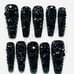JEWELS -BLACK - LONG Ballerina - Medium Press on Nails