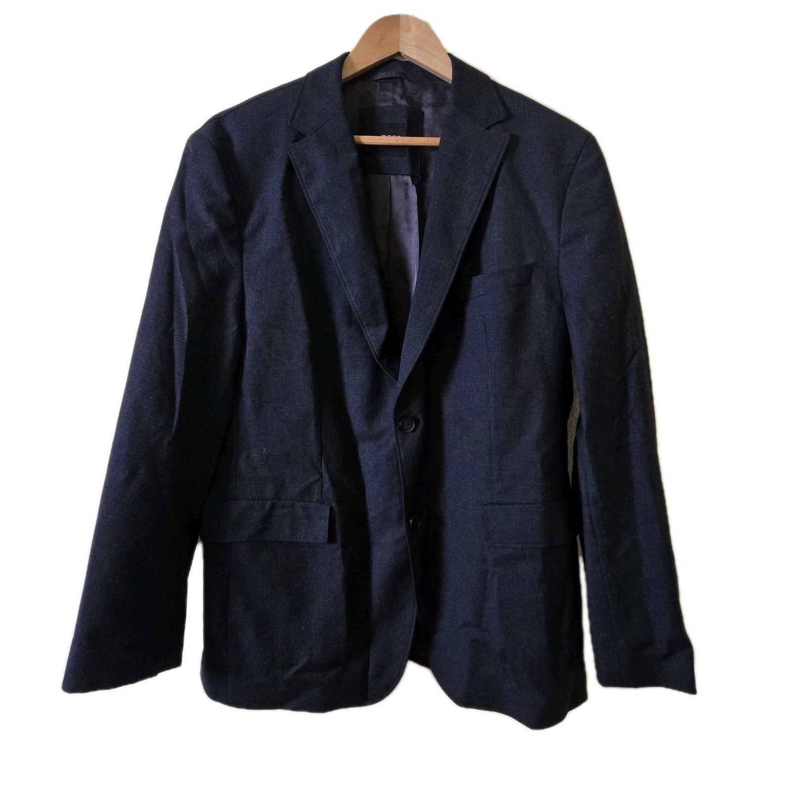 Hugo Boss Men's Gray Check Blazer Jacket Size 42R