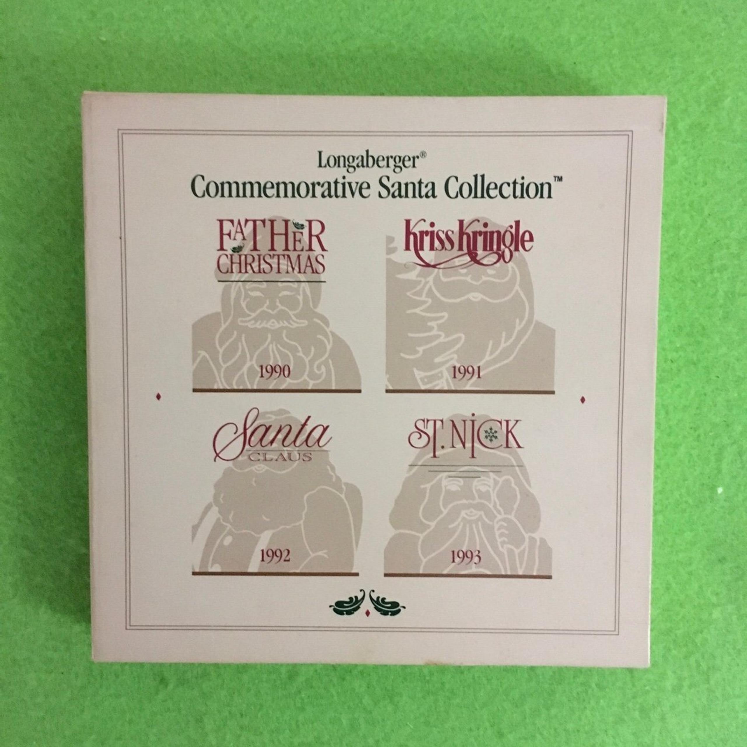 Longaberger Commemorative Santa Collection, set of 4