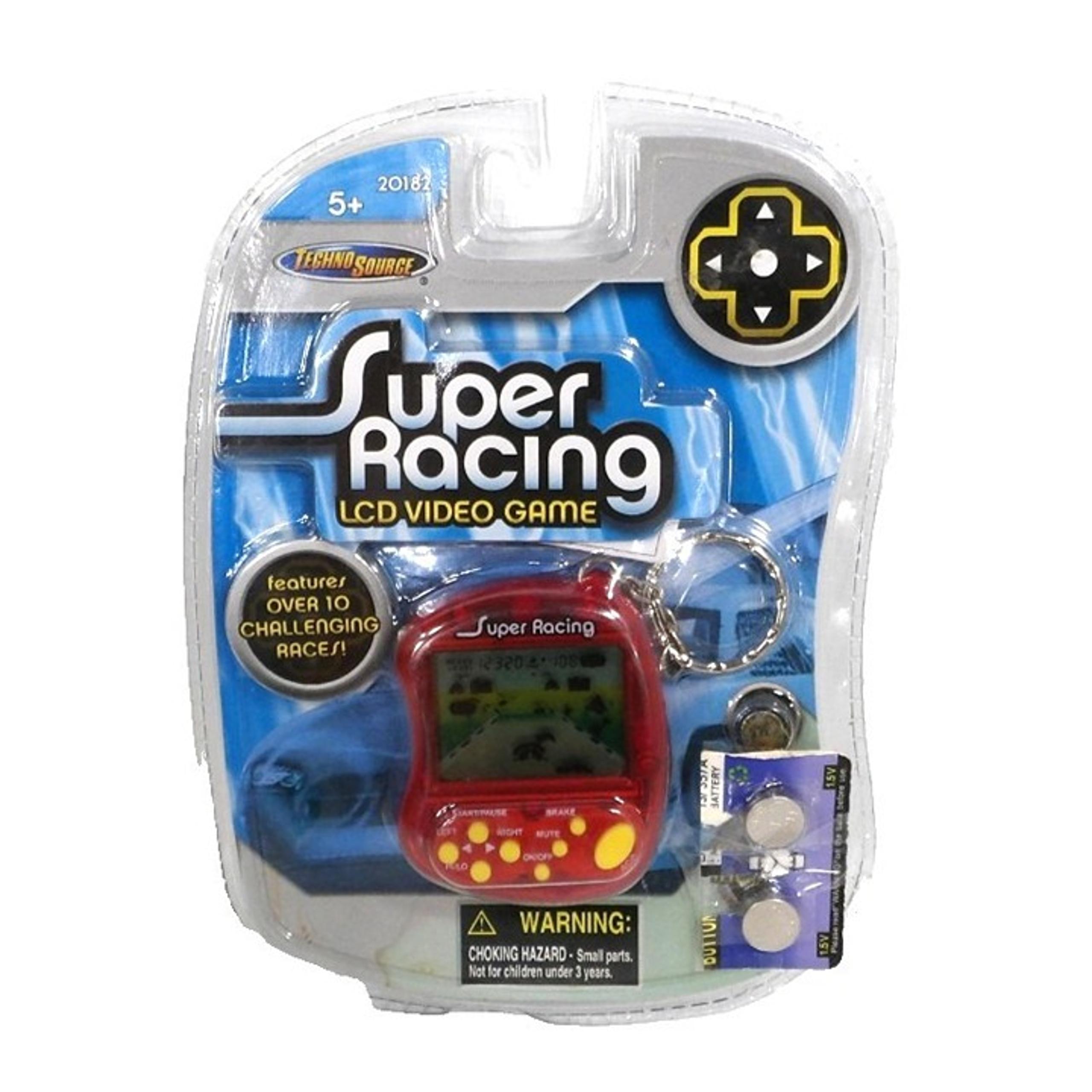 SUPER RACING LCD mini Video Game TECHNO SOURCE 2006 NEW, PACKAGE DAMAGED