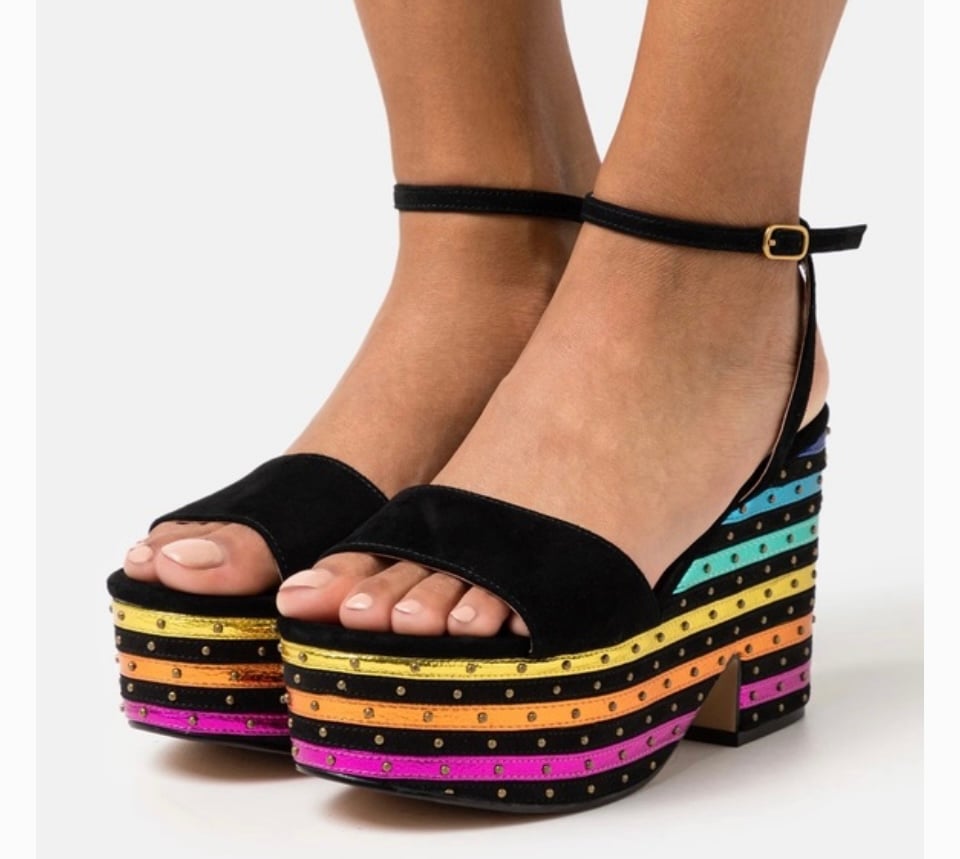 Kurt Geiger Shoredich Multicolor Platform Sandals EU 38.5/ US 8, SOLD OUT