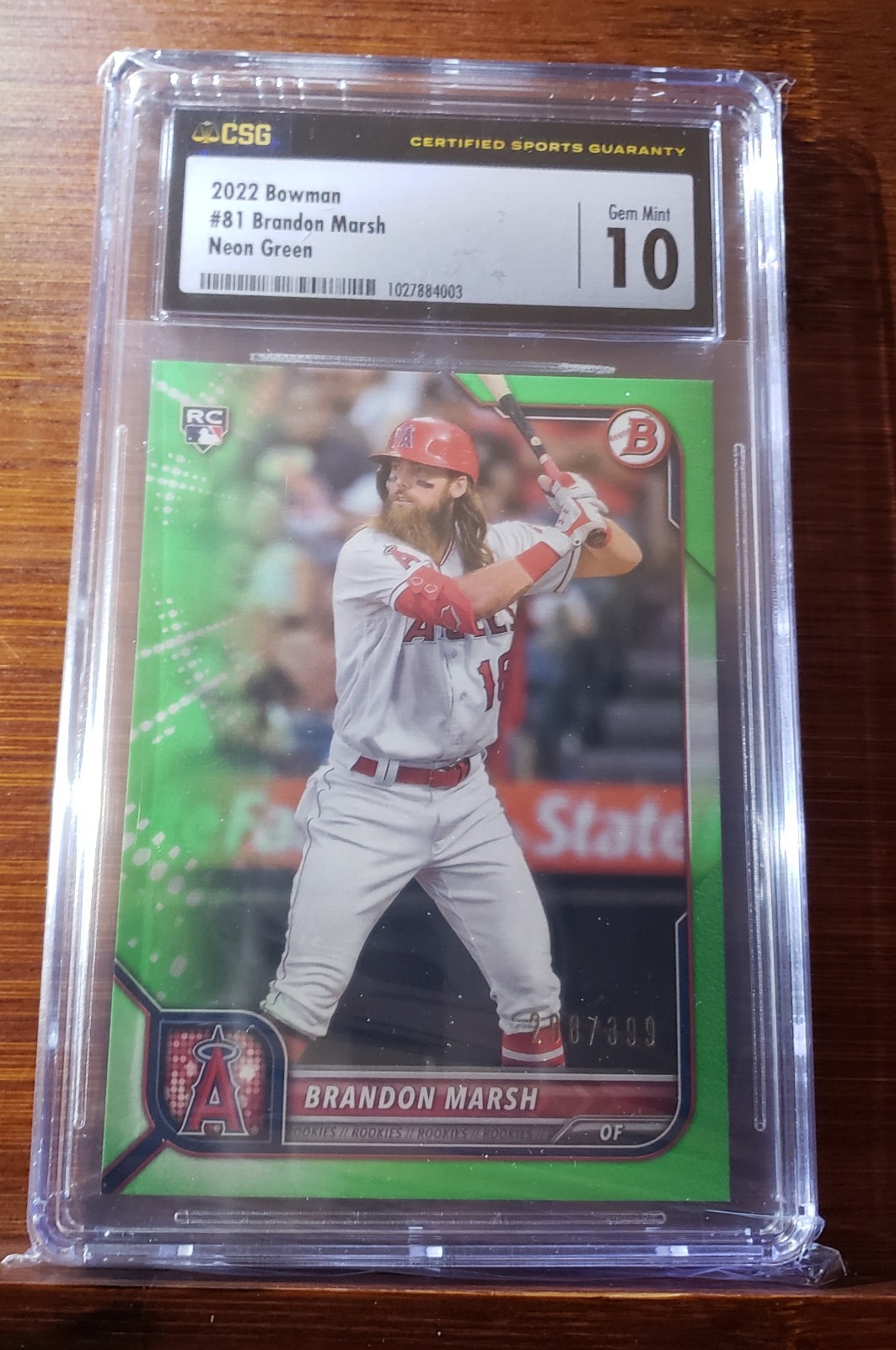 Bowman chrome 1st max muncy graded 10.