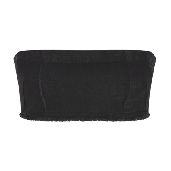 NEW Skims Summer Denim Bandeau in Onyx Denim Wash (S)