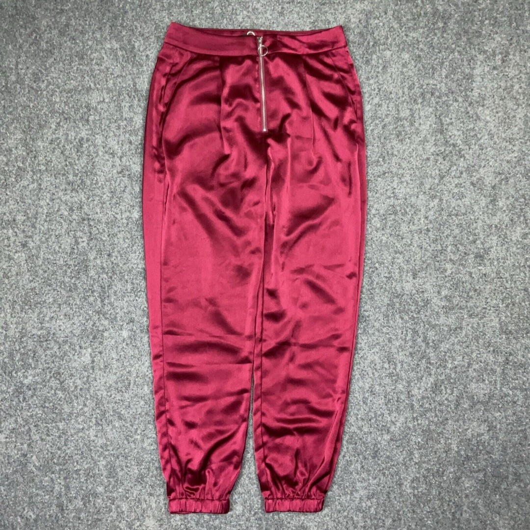 PAIGE Pants Womens Size 2 Mulberry Satin Elyse Jogger