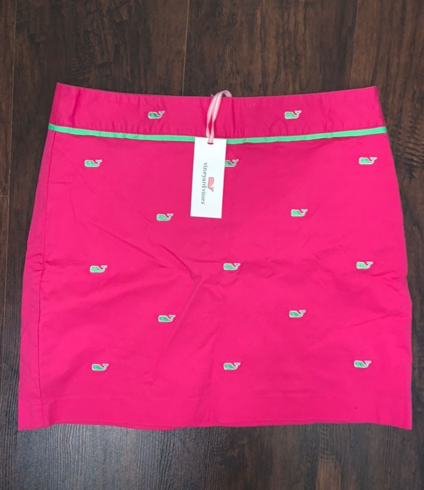 NWT Vineyard Vines Whale Pink Skirt 2