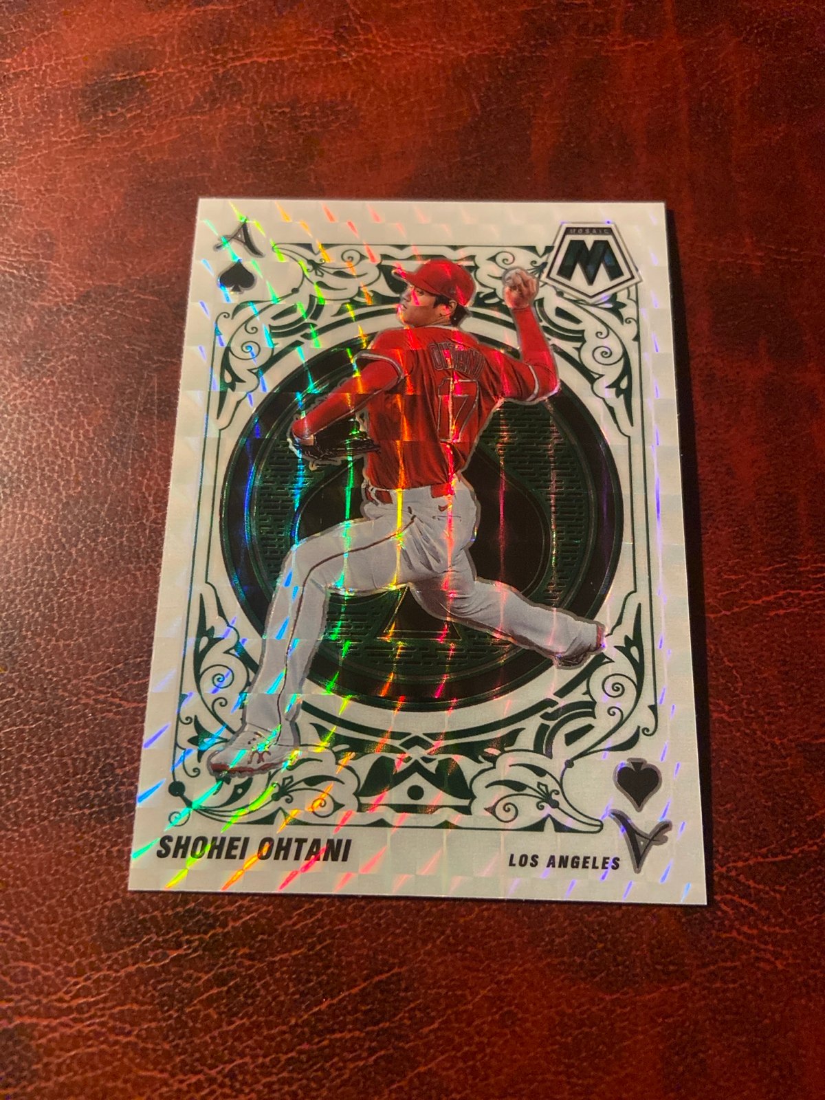 SHOHEI OHTANI 2022 Mosaic ACES GREEN MOSAIC PRIZM #A-2 SSP LA DODGERS LA ANGELS