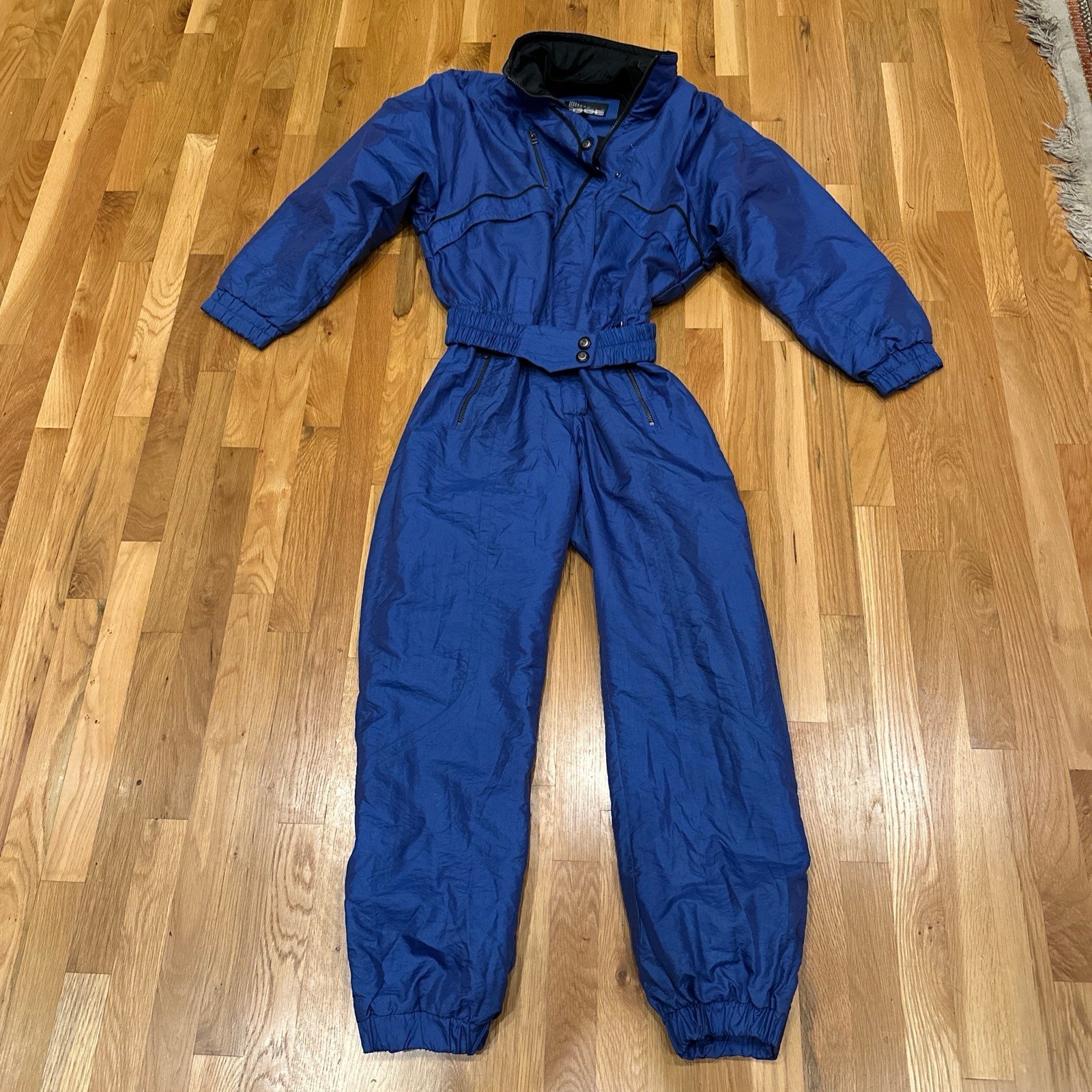 Inside Edge Blue Vintage 80s Ski Bib Suit Jacket Pants Coat Snowsuit Men's Med