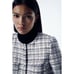 White Plaid Boucle Jacket Size S