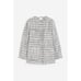 White Plaid Boucle Jacket Size S