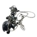 Vintage Premier Designs Gothic Bib Necklace, Black Beaded Drop with Tiered Chain