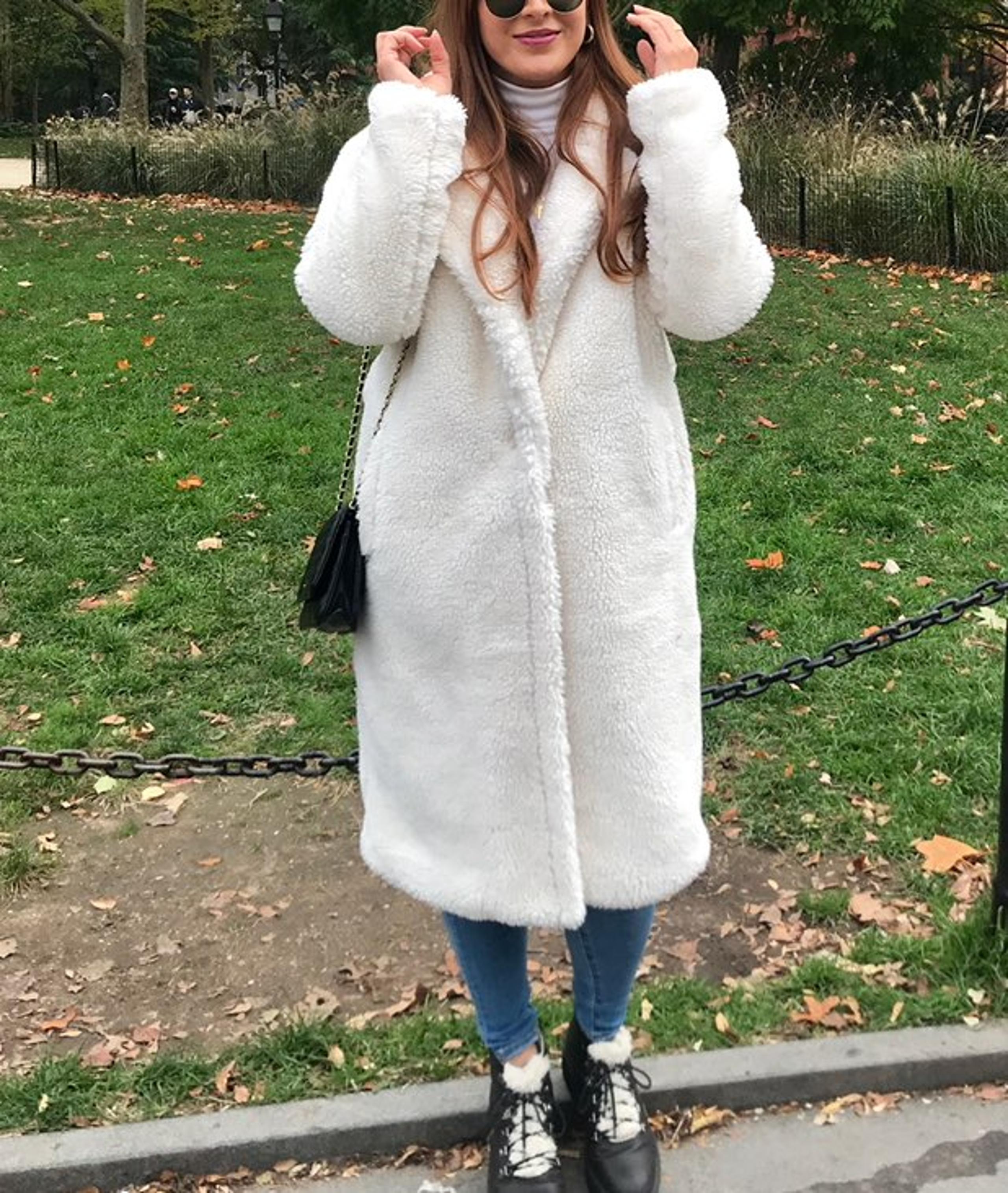 Missguided White faux fur jacket