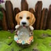 Solar Lights Cute Dog Ornaments Outdoor Garden Resin Decorative Lamp
