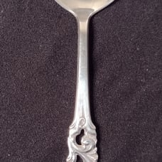 Vintage silver Brodrene dessert spoon