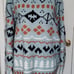 Panache Fair lsle Turtleneck Nordic Sweater Ski Cabin Overdized L