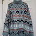 Panache Fair lsle Turtleneck Nordic Sweater Ski Cabin Overdized L