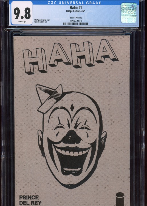 2021 Image Comics - Haha #1 - 2nd Second Printing - CGC 9.8 White Pages
