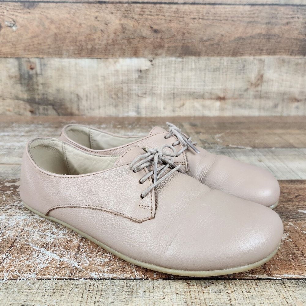 Origo The New Derby Women Sz 6.5 Leather Barefoot Shoe Minimalist Zero Drop Tan