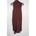 Anthropologie XS Bordeaux Red Flowy Maxi Tunic Sweater Turtleneck Sleeveless