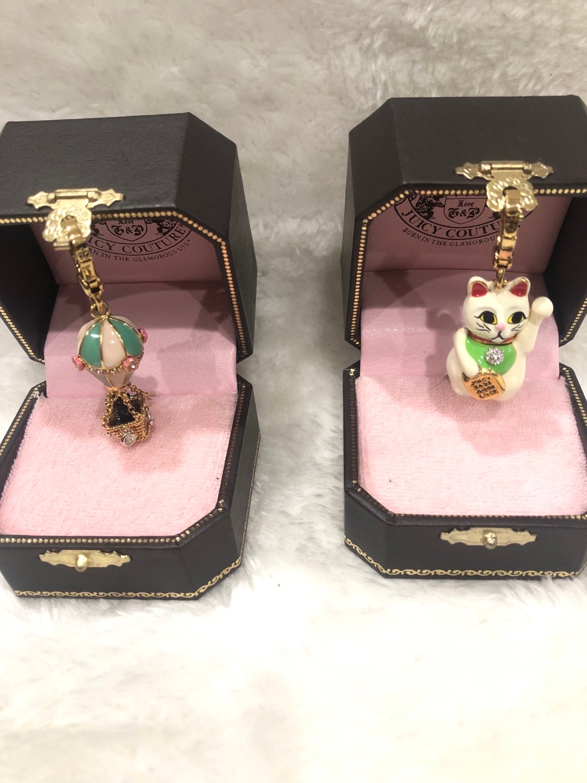 Juicy couture charm hot air balloon and lucky cat
