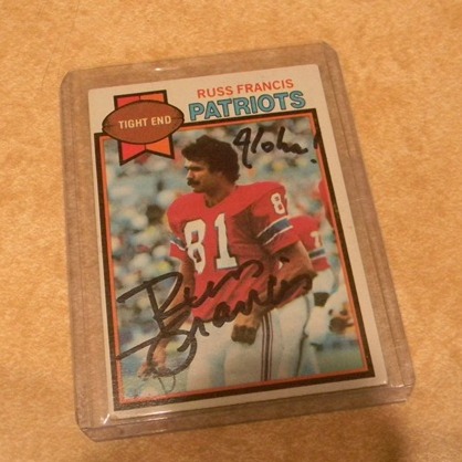 Russ Francis(dec) 1979 Topps Auto Signed