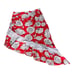 Jaase Women's Floral Boho Asymmetrical Side Zip Midi Skirt Red Size Medium