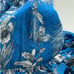 Alexis Dress Womens Small Cassara Blue Floral Mini Tie Back V Neck Chiffon