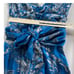 Alexis Dress Womens Small Cassara Blue Floral Mini Tie Back V Neck Chiffon
