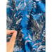 Alexis Dress Womens Small Cassara Blue Floral Mini Tie Back V Neck Chiffon