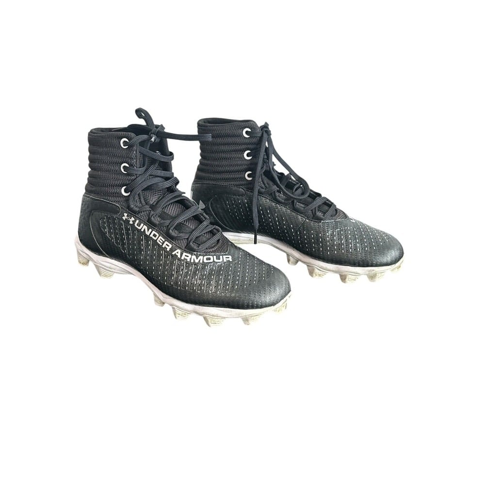 Under Armour Highlight 2 RM Football Cleats Mens 8 Black White High Top Lace Up