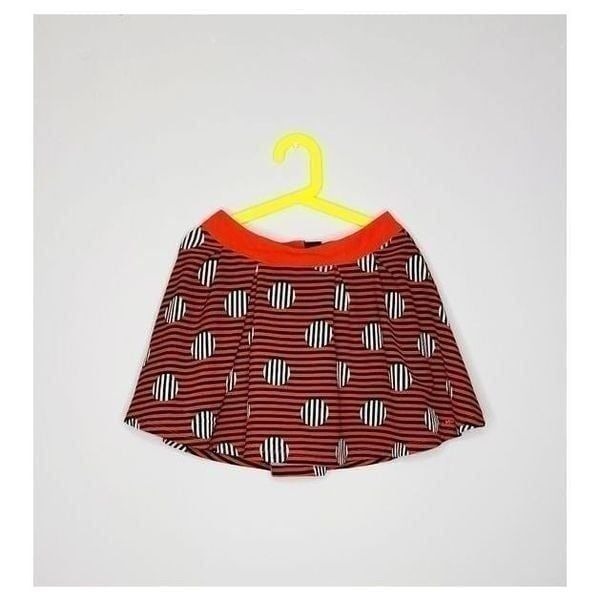 Little Marc Jacobs Red Striped Girls Skater Skirt Size 8