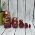 Nesting Dolls Hand Painted Floral Ladies, Set of 5