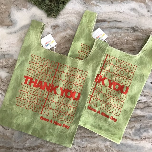 Thank You Bag - linen cotton tote bag
