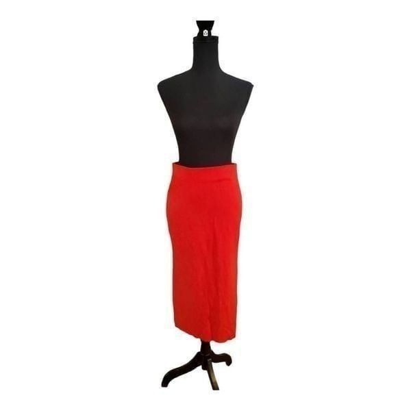 House of harlow 1960 high waist midi pencil skirt with side slit in Red