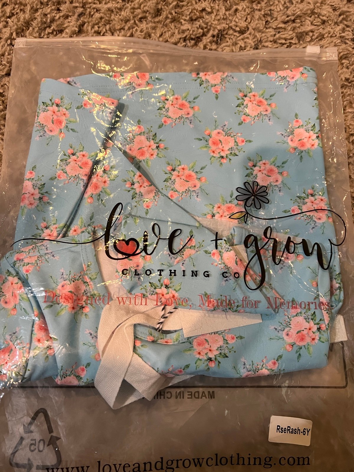 NWT 6Y Love and Grow Tea Time Rashguard