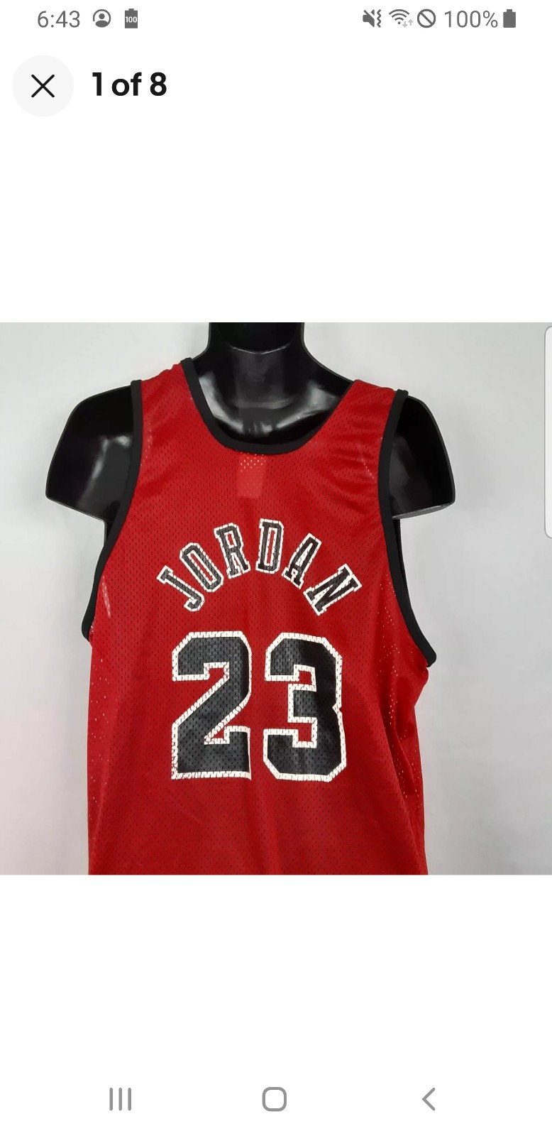 Michael Jordan Jersey Extra Large 48 Red Vintage Hanes Chicago Bulls NBA