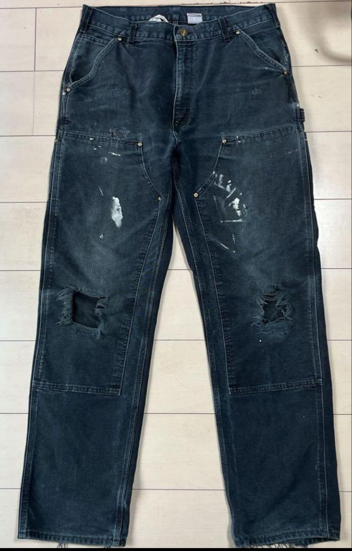 USA Carhartt Painter Pants Black Double Knee 36x34