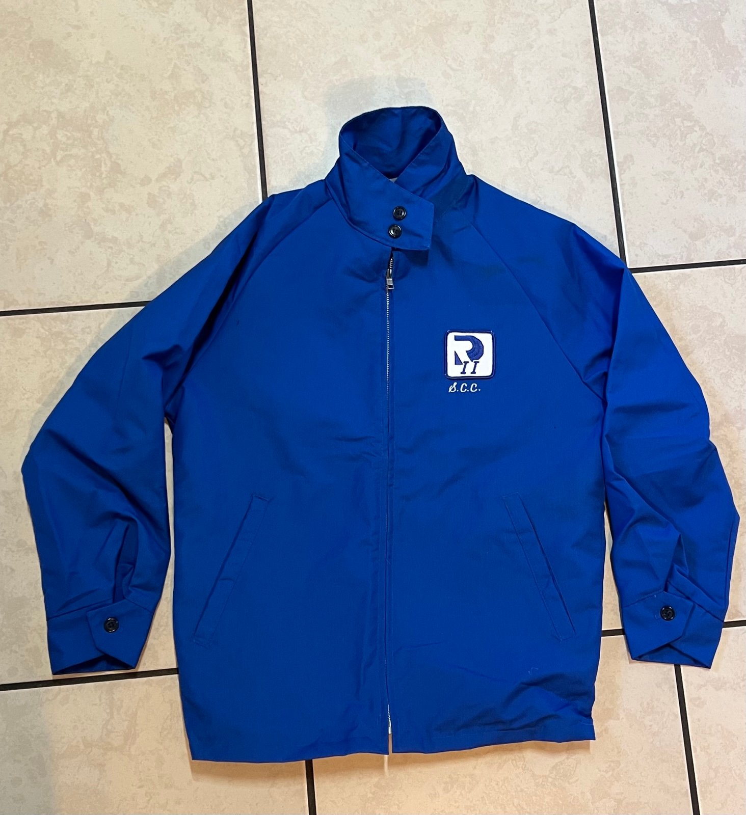 Vintage Sport Master Rii Jacket Men’s Blue Zip Up Windbreaker Coat USA Size XS