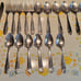 19 pc National Stainless Silvertone Flatware Silverware Paper Scroll Fork Spoon