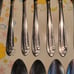 19 pc National Stainless Silvertone Flatware Silverware Paper Scroll Fork Spoon
