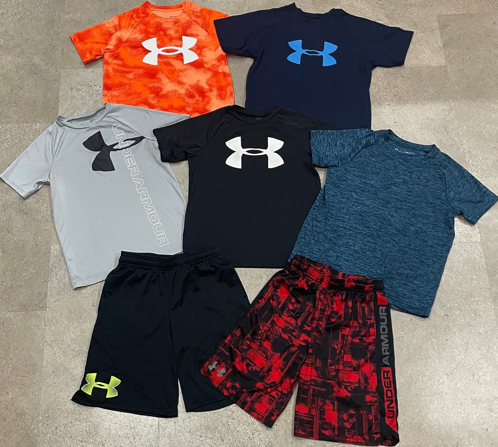 Boys UNDER ARMOUR Athletic Shorts & Shirts Summer Clothes, sz Medium