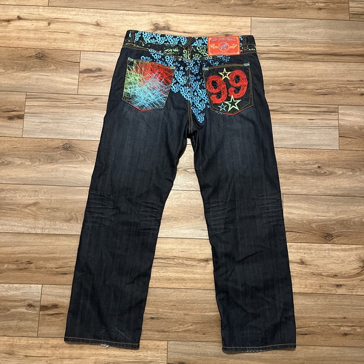 GRADATION BLAST WIDE DENIM PANTS /グラデーションブラスト